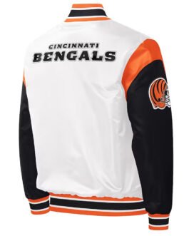 Throwback Warm Up Pitch Cincinnati Bengals Satin Jacket