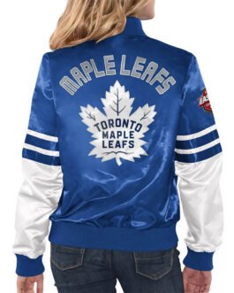 Tie Breaker Toronto Maple Leafs Blue and White Jacket