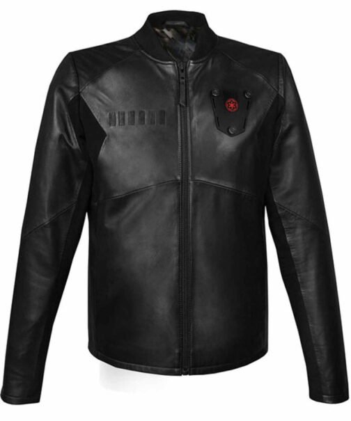 Tie Pilot Star Wars Imperial Leather Jacket with Patch