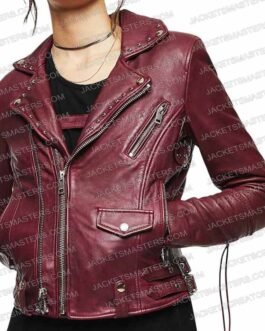 Morgan Taylor Campbell The Imperfects Maroon Studded Jacket