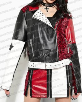 Morgan Taylor Campbell The Imperfects Red and Black Studded Jacket