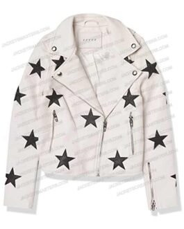 The Imperfects Morgan Taylor Campbell Star White Leather Jacket