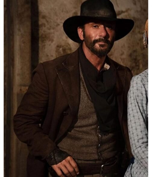 1883 Tim Mcgraw Wool Brown Coat - Image 3