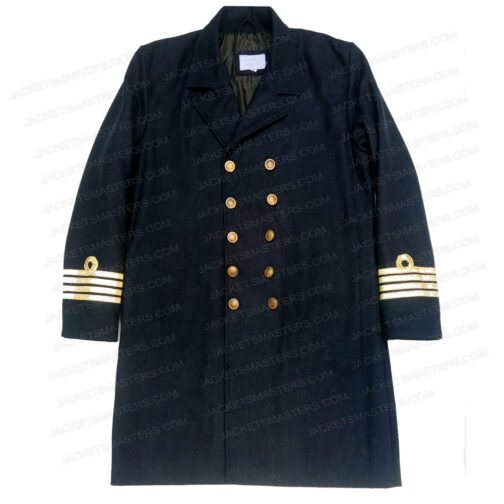 Bernard Hill Titanic Black Wool Coat - Image 3