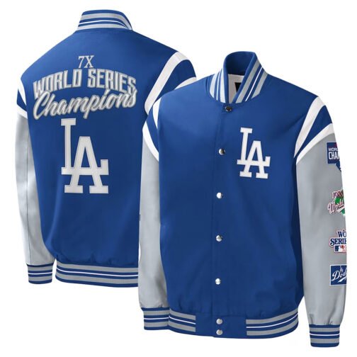 Title Holder LA Dodgers Royal and Gray Jacket - Image 3