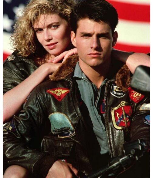 Top Gun Tom Cruise Bomber Leather Jacket with Removable Fur - Image 10