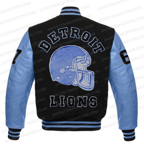 Eddie Brock Venom 2 Detroit Lions Varsity Jacket - Image 5