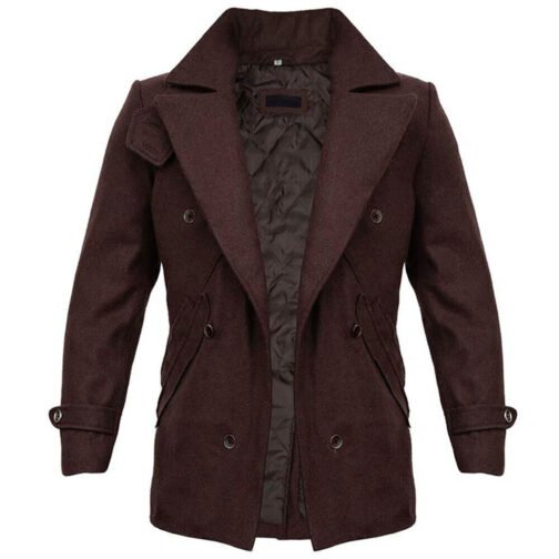 Loki Season 2 Tom Hiddleston Brown Wool Peacoat - Image 4
