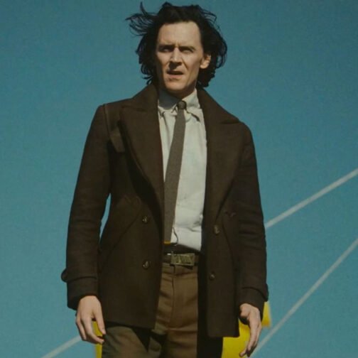 Loki Season 2 Tom Hiddleston Brown Wool Peacoat - Image 14