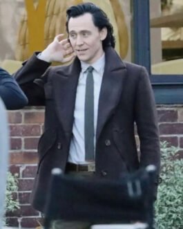 Loki Season 2 Tom Hiddleston Brown Wool Peacoat