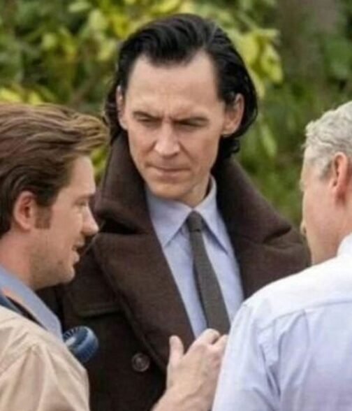 Loki Season 2 Tom Hiddleston Brown Wool Peacoat - Image 13
