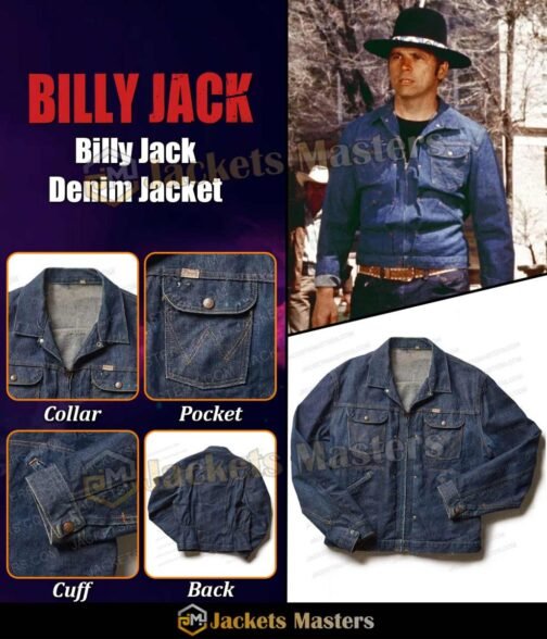 Billy Jack Tom Laughlin Blue Denim Jacket - Image 14