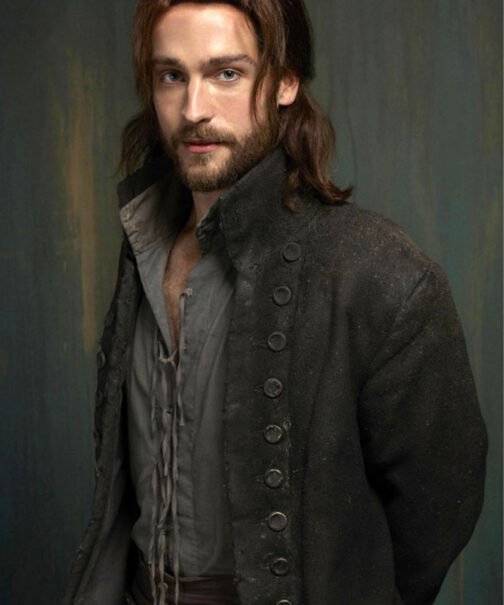 Sleepy Hollow Tom Mison Black Wool Coat - Image 5