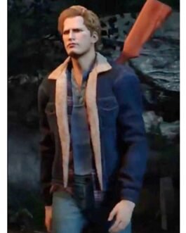 Tommy Jarvis Friday The 13th Shearling  Denim Jacket