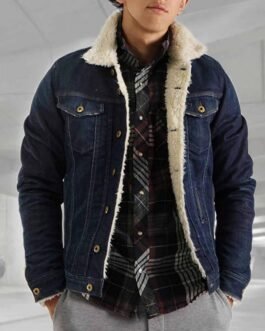 Tommy Jarvis Friday The 13th Shearling  Denim Jacket