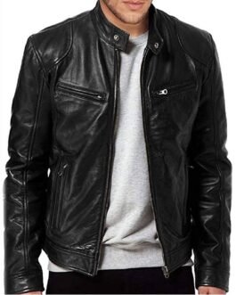 Pam and Tommy Sebastian Stan Black Leather Jacket