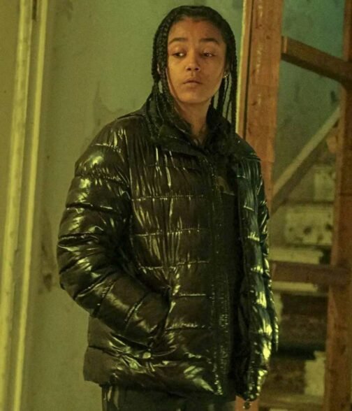 Top Boy Jasmine Jobson Black Puffer Jacket
