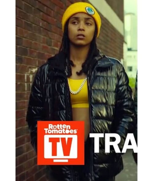 Top Boy Jasmine Jobson Black Puffer Jacket - Image 3