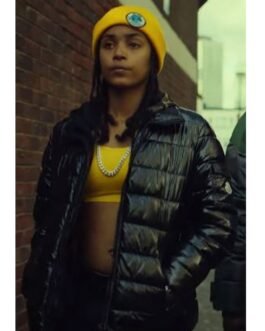Top Boy Jasmine Jobson Black Puffer Jacket