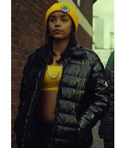 Top Boy Jasmine Jobson Black Puffer Jacket - Image 2
