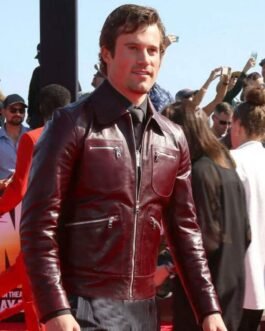 Jake Picking Top Gun Maverick Maroon Jacket