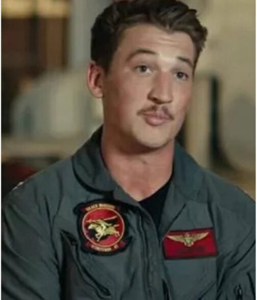 Top Gun Maverick Miles Teller Green Cotton Jacket - Image 5