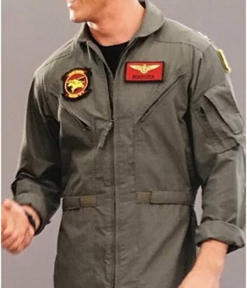 Top Gun Maverick Miles Teller Green Cotton Jacket - Image 4