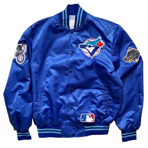 90s Toronto Blue Jays Blue Satin Jacket