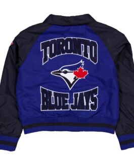 Toronto Blue Jays Blue and Black Throwback Jacket