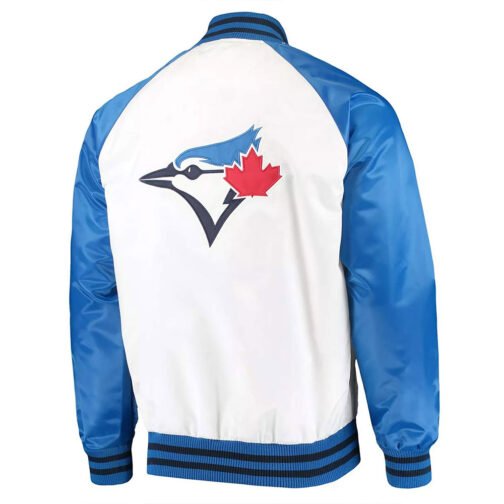 Toronto Blue Jays Clean Up Hitter White and Blue Jacket - Image 2