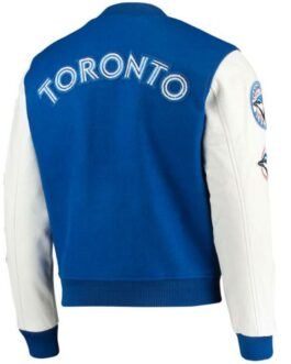Varsity Toronto Blue Jays White and Royal Blue Jacket