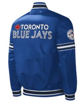 Toronto Blue Jays Royal Midfield Varsity Satin Jacket
