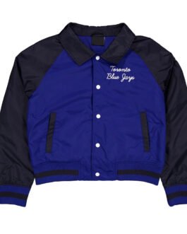 Toronto Blue Jays Blue and Black Throwback Jacket