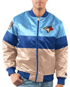 Toronto Blue Jays Powder Blue/Gold Tri-Color Jacket