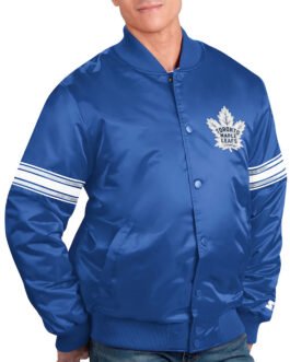 Toronto Maple Leafs Blue Pick & Roll Satin Jacket