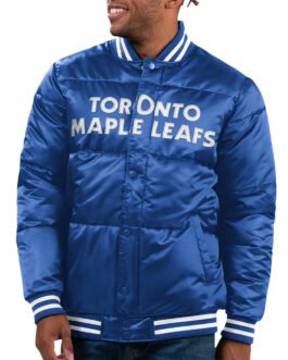 Toronto Maple Leafs Blue Bronx Bubble Jacket