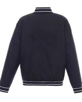 Toronto Maple Leafs Front-Hit Navy Poly-Twill Jacket