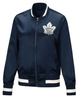 G-III 4 Toronto Maple Leafs Blue Satin Jacket