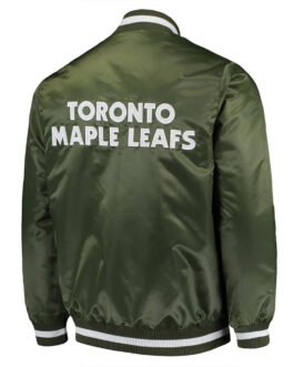 Toronto Maple Leafs Green Satin Jacket
