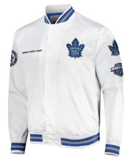 Toronto Maple Leafs Hometown White Satin Jacket