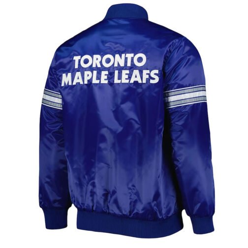 Blue Toronto Maple Leafs Pick & Roll Satin Jacket - Image 2