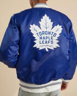 Toronto Maple Leafs Royal Blue Satin Varsity Jacket