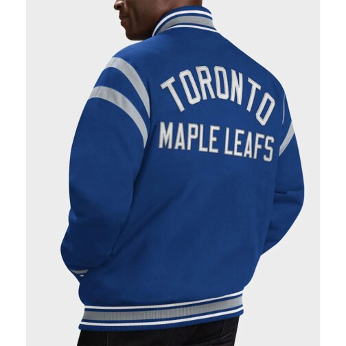 Toronto Maple Leafs Tailback Blue Varsity Jacket - Image 2