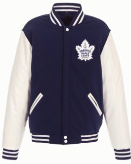 Toronto Maple Leafs Royal and White Varsity Jacket
