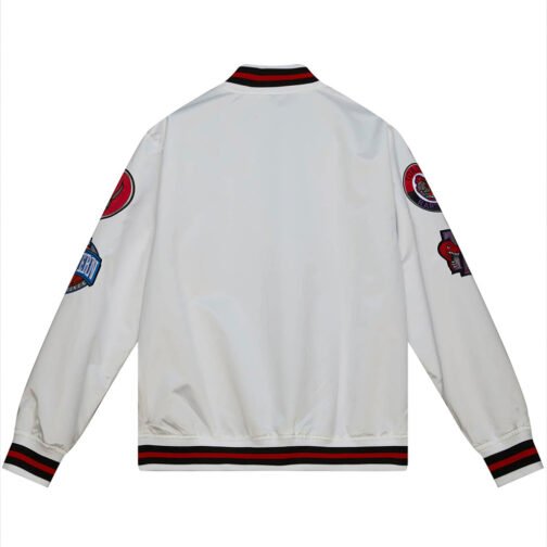 Toronto Raptors City Collection White Varsity Satin Jacket - Image 4