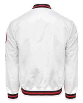 Toronto Raptors City Collection White Varsity Satin Jacket
