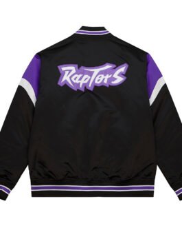 Toronto Raptors Eastern Heavyweight Black Satin Jacket