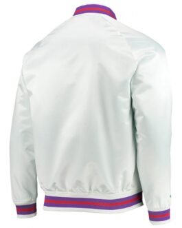 Toronto Raptors Hardwood Classics Full-Snap White Jacket