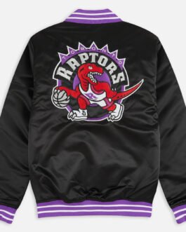 Toronto Raptors Heavyweight Black Satin Jacket