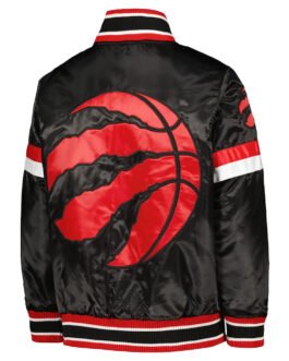 Toronto Raptors Home Game Black Satin Jacket